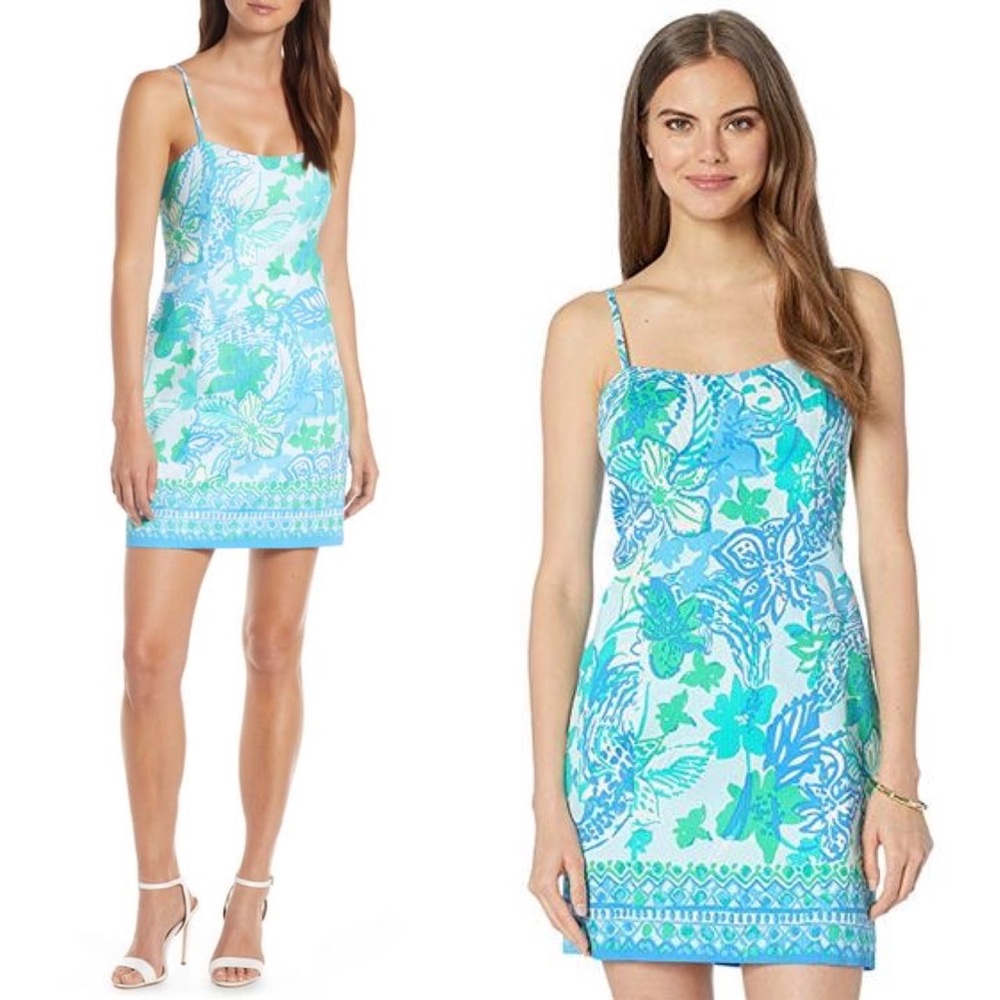 Lilly Pulitzer Shelli Stretch Sheath Dress Whisper Blue